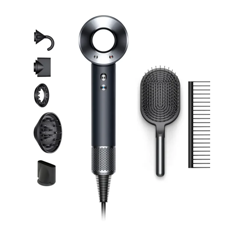 Dyson Supersonic Haartrockner schwarz/nickel inkl. Haarbürsten Set