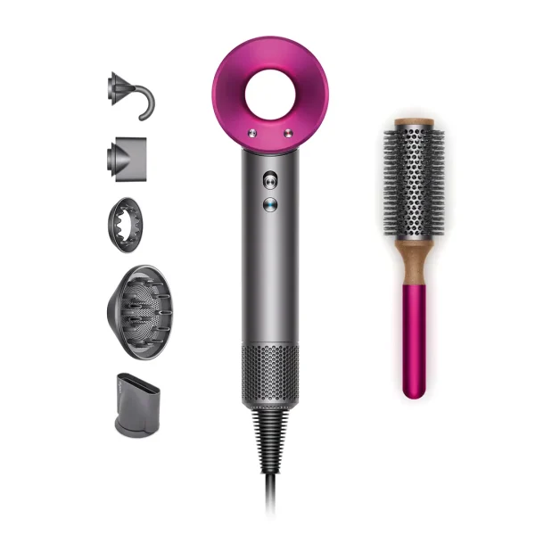 Dyson Supersonic Haartrockner Antrahzit/Fuchsia inkl. Volumenbürste