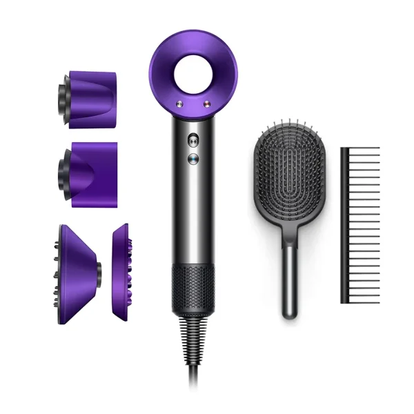 Dyson Supersonic Haartrockner Schwarz/Violett Set Kamm