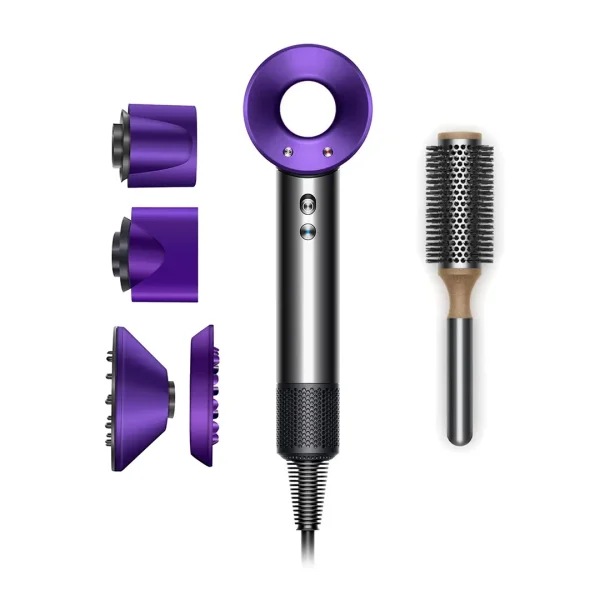 Dyson Supersonic Haartrockner Schwarz/Violett Set Bürste